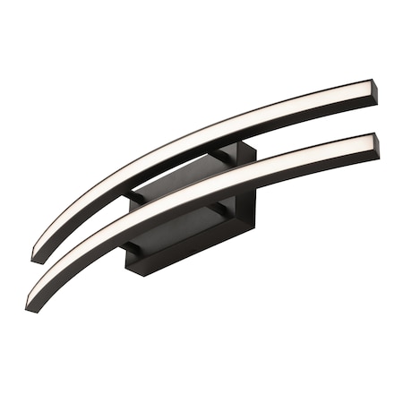 Afx Harper 25'' LED Vanity - Black Finish HPRV2405LAJUDBK